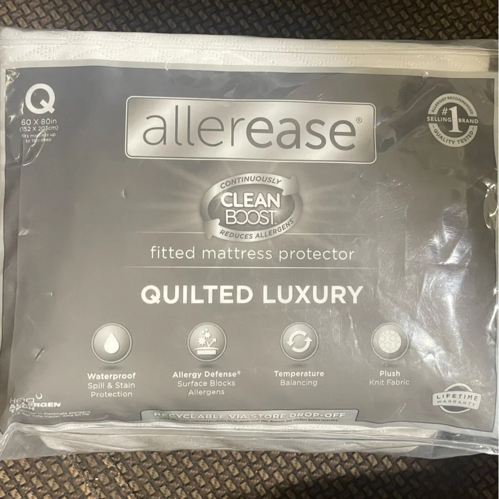 Quilted Luxury Fitted Mattress waterproof Protector - white size queen - Picture 6 of 6